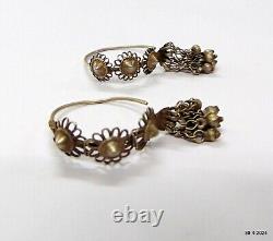 Vintage antique tribal silver earrings handmade silver ornaments silver jewelry