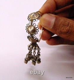 Vintage antique tribal silver earrings handmade silver ornaments silver jewelry