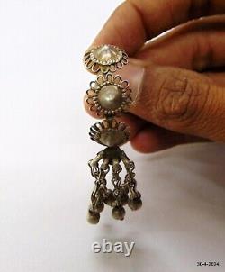 Vintage antique tribal silver earrings handmade silver ornaments silver jewelry
