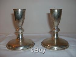 Vintage-pair Of Preisner Sterling Silver, Weighted 119, Candle Holders