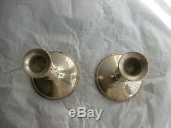 Vintage-pair Of Preisner Sterling Silver, Weighted 119, Candle Holders