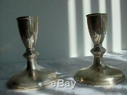 Vintage-pair Of Preisner Sterling Silver, Weighted 119, Candle Holders