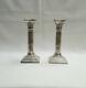 Vintage Pair Sterling Silver Neoclassical Corinthian Column Candlesticks 1184g