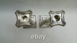 Vintage pair Sterling silver Neoclassical Corinthian column candlesticks 1184g