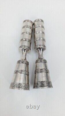 Vintage pair of Dansk silver weighted candle holders / candlesticks, Quistgaard