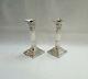 Vintage Pair Of Silver Plated Corinthian Column Candlesticks By Francis Howard