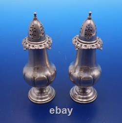 Vintage pair of sterling silver grande baroque salt and pepper shakers 4850-9