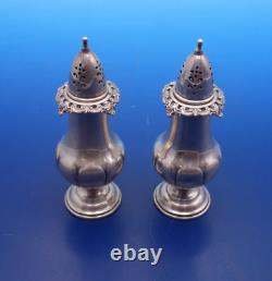 Vintage pair of sterling silver grande baroque salt and pepper shakers 4850-9