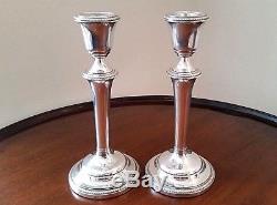 Vintage pair sterling silver candlesticks 8.5 by John Rose Birmingham 1965