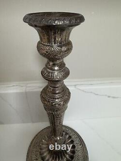 Vintage silver plated Candleholders. Pair
