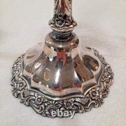 Vntg 2 International Silver Countess Silver Plate 3-Arm Candelabra Twisted 11T
