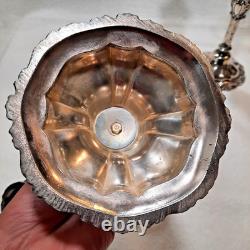 Vntg 2 International Silver Countess Silver Plate 3-Arm Candelabra Twisted 11T
