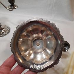 Vntg 2 International Silver Countess Silver Plate 3-Arm Candelabra Twisted 11T