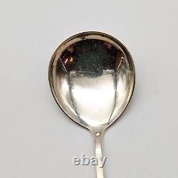 Vtg 830s Silver Brodrene Mylius TELE Pattern Large Serving Spoon Pair Cream