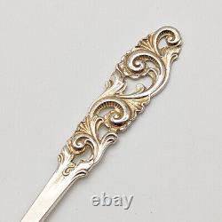 Vtg 830s Silver Brodrene Mylius TELE Pattern Large Serving Spoon Pair Cream