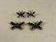 Vtg Coro Sterling Silver Pair Of Butterfly Pins / Brooches With Matching Earrings
