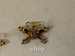 Vtg Coro Sterling Silver Pair of Butterfly Pins / Brooches with Matching Earrings