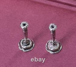 Vtg Dollhouse Miniatures Guglielmo CINI Sterling Silver Candlestick Pair 112