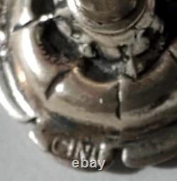 Vtg Dollhouse Miniatures Guglielmo CINI Sterling Silver Candlestick Pair 112