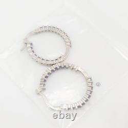 Vtg Earrings 7 pair Lot Different Hoops Sterling Silver 925 Jewelry 34.4g