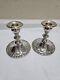Vtg Gorham Original Silver Plated Chantilly Pair Candlestick Holder Ep Yc3004