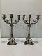 Vtg Italian Pampaloni 800 Silver Pair Of Candelabras Aesthetic Movement Style