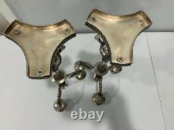 Vtg Italian Pampaloni 800 Silver Pair of Candelabras Aesthetic Movement Style