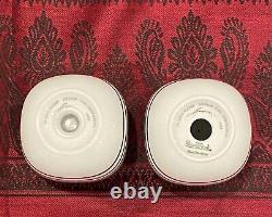 Vtg MCM Timo Sarpaneva Rosenthal Suomi Pair Silver Striped Porcelain S&P Shakers