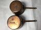 Vtg Miniature Pure Copper And Bronze Sterling Silver Gotham Pans Childs Pair
