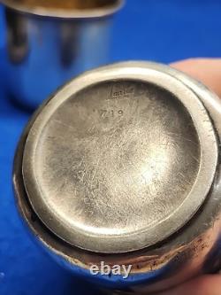 Vtg Pair Of Sterling Silver Saart Bros. Baby Cup Monogrammed John /Kathleen 182g
