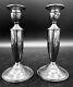 Vtg Pair Of Towle Sterling Silver 7 Candlestick Holdersweighted Reinforced 035