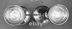 Vtg Pair Of Towle Sterling Silver 7 Candlestick HoldersWeighted Reinforced 035