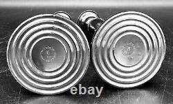 Vtg Pair Of Towle Sterling Silver 7 Candlestick HoldersWeighted Reinforced 035