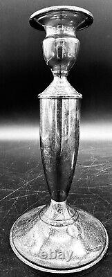 Vtg Pair Of Towle Sterling Silver 7 Candlestick HoldersWeighted Reinforced 035