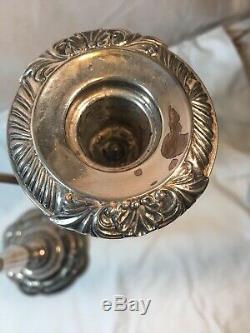 Vtg Pair Silver Plated Candelabra Neiman Marcus 17 Tall Italy