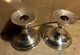 Vtg Pair Sterling Silver & 999 Fine Candlesticks Handarbeit Made In Germany 330g