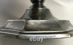 Vtg Pair Thorvald Marthinsen Norway 830S Silver Candlesticks Weighted Stamped