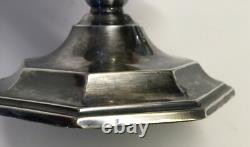 Vtg Pair Thorvald Marthinsen Norway 830S Silver Candlesticks Weighted Stamped