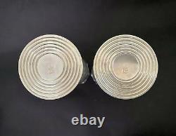 Vtg Pair Weighted Sterling Silver Revere for Cartier Candle Holders with Shades