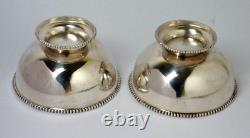 Vtg Pair of Silver Bowl 2¼'' Tall x 4'' Ø dia. 198g Total Wht GUC Look/Read