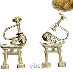 Vtg Screw Back Earrings Lot 3 Pair Sterling Silver Birdcage Thimble Shinto Gate