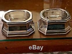 Vtg Tiffany Pair Of Sterling Silver Salt Cellars-174.5 Grams- Marking On Bottom