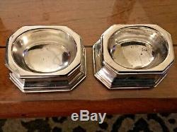 Vtg Tiffany Pair Of Sterling Silver Salt Cellars-174.5 Grams- Marking On Bottom