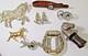 Vtg Vintage Horse Equestrian Sterling Silver Essex Crystal Jewelry Lot