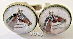 Vtg Vintage Horse Equestrian Sterling Silver Essex Crystal Jewelry Lot