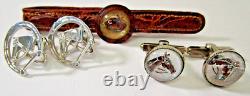 Vtg Vintage Horse Equestrian Sterling Silver Essex Crystal Jewelry Lot