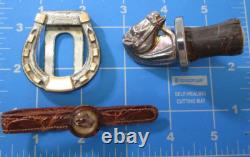 Vtg Vintage Horse Equestrian Sterling Silver Essex Crystal Jewelry Lot