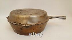 Vtg Wagner Ware Sidney Cast Iron Pan Pair 1401-a 1401-c Nickel Plated Pat Pend