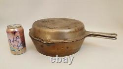 Vtg Wagner Ware Sidney Cast Iron Pan Pair 1401-a 1401-c Nickel Plated Pat Pend