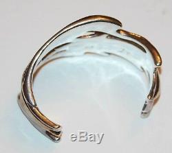 Vtg Zuni Cochiti Artisan 925 Sterling Gold Vermeil Je (joe Eustace) Cuff Brace